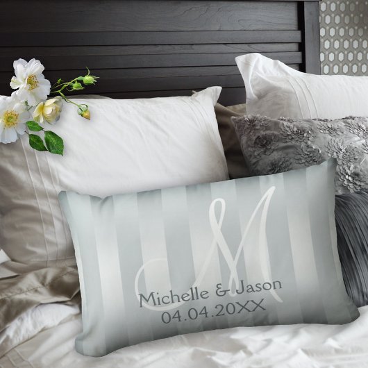 Rectangle Coussin Mariage gris clair gris argenté