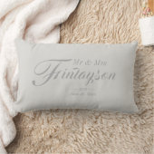 Rectangle Coussin Mariage personnalisé Grey (Couverture)
