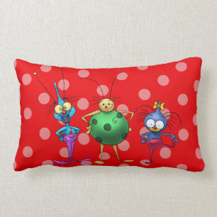 Rectangle coussin mignon de bande dessinée