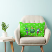 Rectangle coussin mignon de bande dessinée (Chaise)