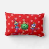 Rectangle coussin mignon de bande dessinée (Verso)