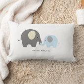 Rectangle Coussin mignon de garçon d'éléphant (Couverture)