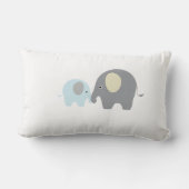 Rectangle Coussin mignon de garçon d'éléphant (Verso)