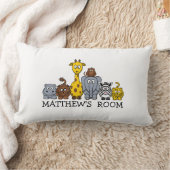 Rectangle Coussin mignon personnalisé d'animaux de jungle de (Couverture)