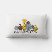 Rectangle Coussin mignon personnalisé d'animaux de jungle de (Verso)