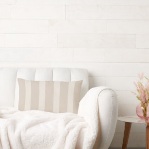 Rectangle Coussin minimaliste en rayures beige