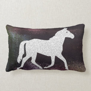 Rectangle Coussin miroitant assez pourpre de cheval