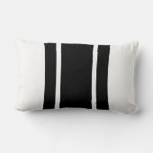 Rectangle Coussin monographique moderne noir et blanc (Verso)