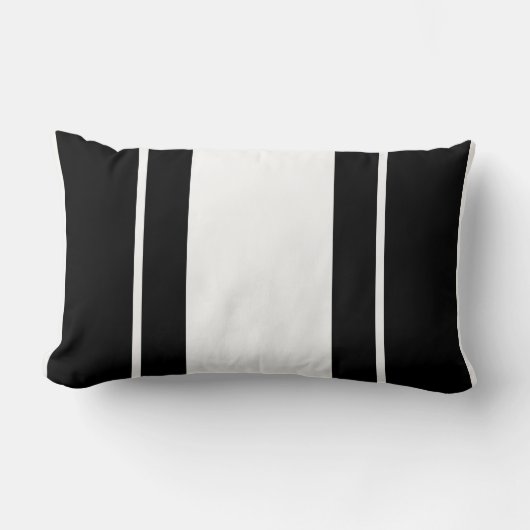 Rectangle Coussin monographique noir et blanc (Recto)