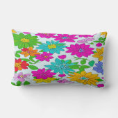 Rectangle Coussin Motif à fleurs colorées (Verso)