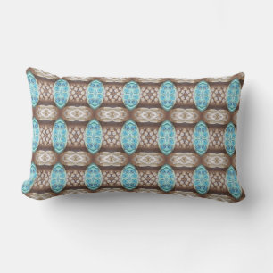 Rectangle Coussin motif Blue Stones
