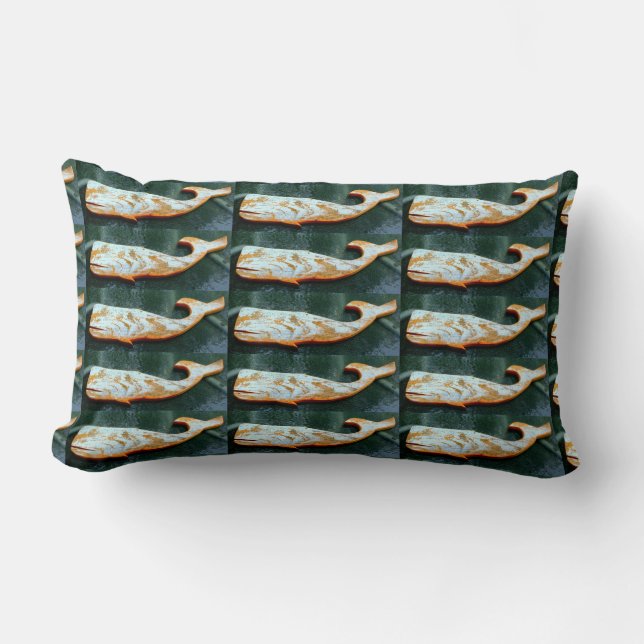 Rectangle coussin motif de baleines (Recto)