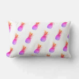 Rectangle Coussin Motif Pale Rose Violet Ananas