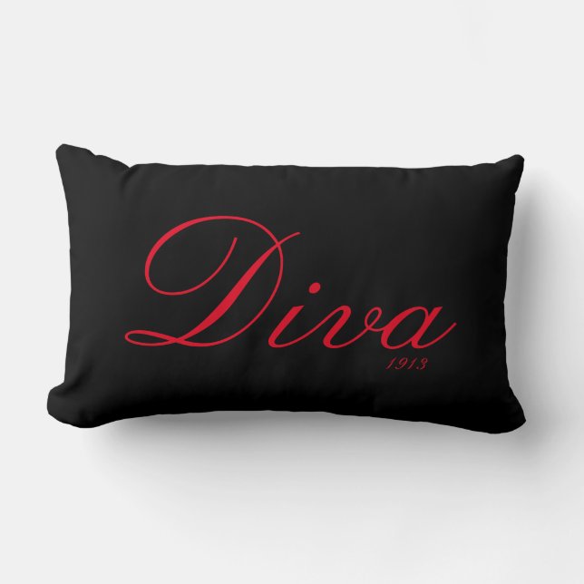 Rectangle Coussin noir de la diva 1913 (Recto)