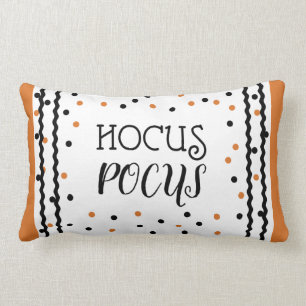 Rectangle Coussin noir orange d'abracadabra