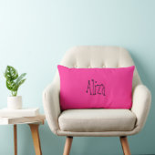 Rectangle Coussin nommé fait sur commande d'Aliza (Chaise)