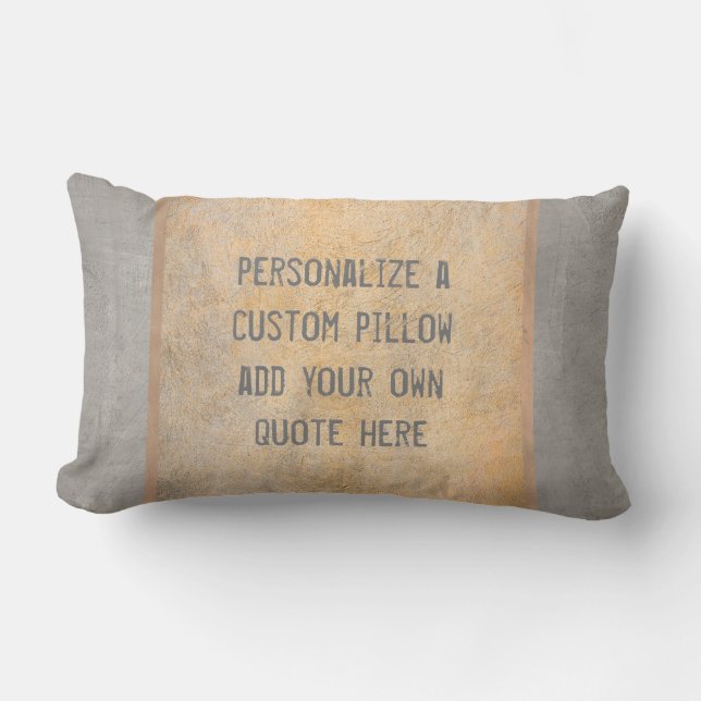 Rectangle coussin personnalisé ajouter votre devis sépia sur (Recto)