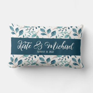 Rectangle Coussin personnalisé avec nom et date