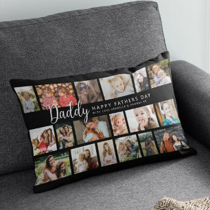 Rectangle Coussin personnalisé Daddy 18 avec collage de phot