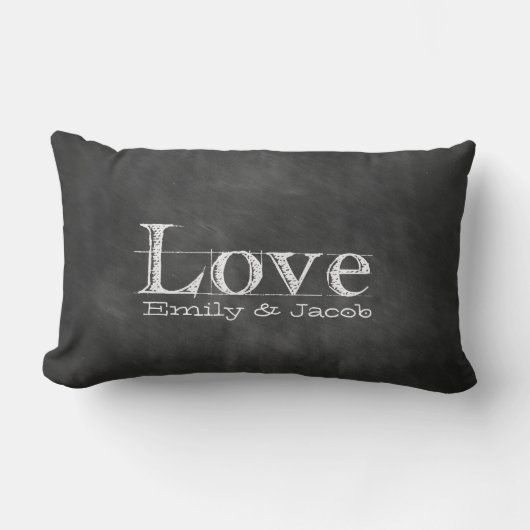 Rectangle Coussin personnalisé par tableau d'amour (Recto)
