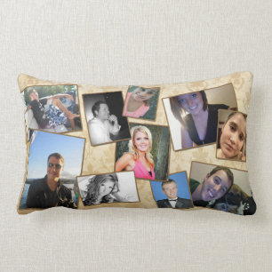 Rectangle Coussin photo Fam personnalisable en Damask et Bro