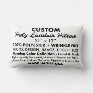 Rectangle Coussin photo Lumber personnalisé avec Zipper