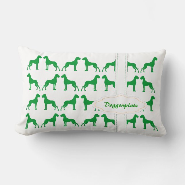 Rectangle Coussin pour dogue Série Verte (Recto)