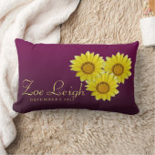 Rectangle Coussin pourpre de fleur de bébé (Couverture)