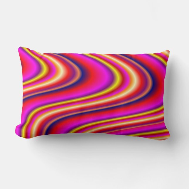 Rectangle Coussin Rainbow Waves (Recto)