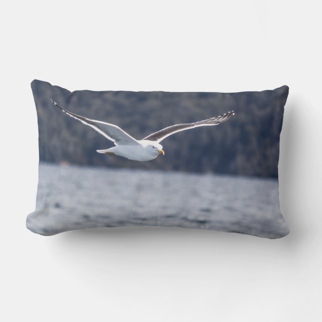 Rectangle Coussin rectangulaire Mouette #3 (Recto)
