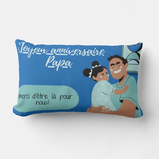 Rectangle Coussin rectangular Dad's birthday (Recto)