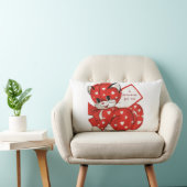 Rectangle Coussin Red Kitten Valentine Lumbar (Chaise)