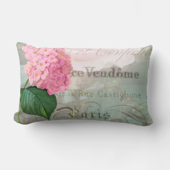 Rectangle Coussin Redoute Pink Hydrangea Lumbar (Recto)