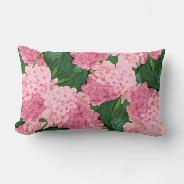 Rectangle Coussin Redoute Rose Hydrangea Flowers (Recto)