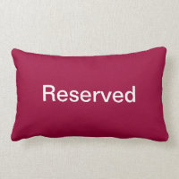 Coussin réservé/coussin en rouge