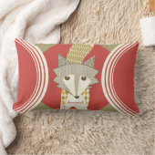 Rectangle Coussin Retro Personnalisé Orange Red Olive Fox (Couverture)
