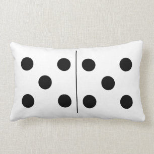 Rectangle Coussin réversible de domino du double 5