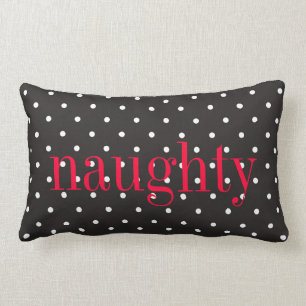 Rectangle Coussin réversible noir d'émotion de point de
