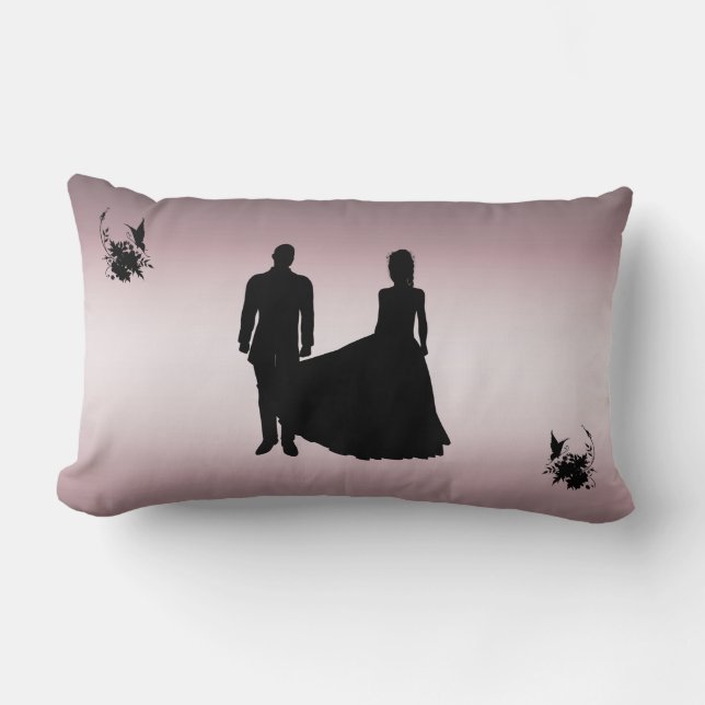 Rectangle Coussin romantique de Mojo d'Américain de couples (Recto)