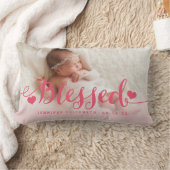 Rectangle Coussin rose béni de souvenir de photo de (Couverture)