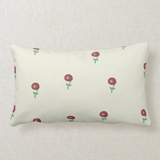 Rectangle Coussin rose lunatique de fleur