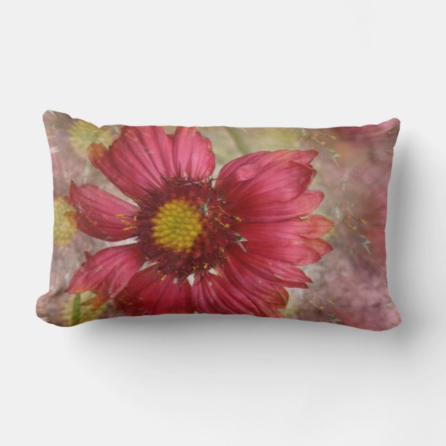 Rectangle Coussin rouge de Gaillardia (Recto)