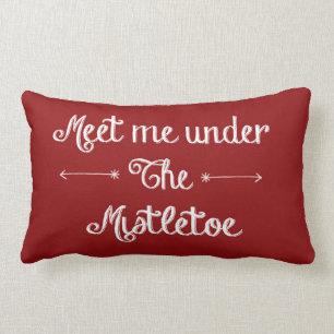 Rectangle Coussin rouge de gui