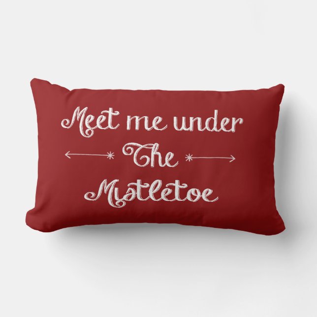 Rectangle Coussin rouge de gui (Recto)
