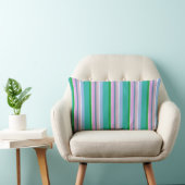 Rectangle Coussin Soft Pink, Blue et Green Stripes (Chaise)