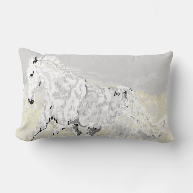 Rectangle Coussin : Stallion sauvage (Recto)