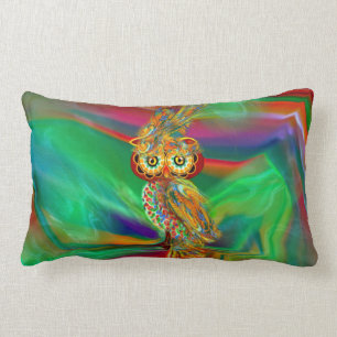 Rectangle Coussin tropical de hibou de la Reine de mode