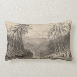 Rectangle Coussin tropical de palmiers d'Edward Lear