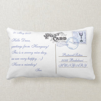 Rectangle Coussin unique de carte postale