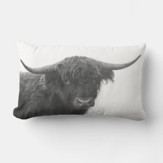 Rectangle Coussin Vache des Highlands Noir & Blanc